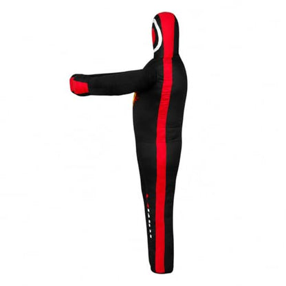 MMA Practice Dummy (Standing Position) for Boxing, Fighting, Throwing, Grappling, Karate, jiu-Jitsu, Wrestling Training - UNFILLED - color: Black/Red Canvas, size: 70" (inches)