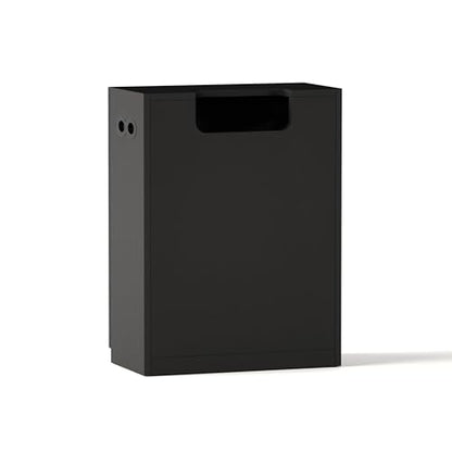 Aquarium Wooden Stand and Cabinet for up to 16 Gal Tank, Fish Reptile Sea Salt WaterTank Stand, Nano Foam Leveling Mat Included, W23.6xD11.8xH31.5 in, Wooden Matte Black Painted(Stand Only)