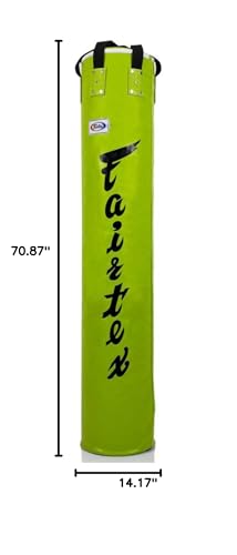 Fairtex HB6 Banana Heavy Bag, Muay Thai MMA Kickboxing Boxing Punching Bag - color: HB6 Green, size: Unfilled