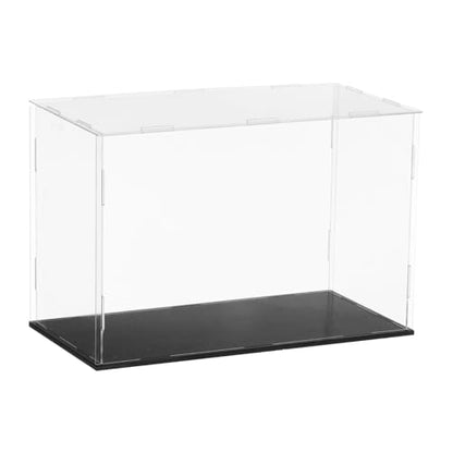 uxcell Acrylic Clear Display Case for Collectibles Self-Assemble Display Clear Boxes with Black Base Dustproof Countertop Storage Box for Collectible Figures 11.8 x 5.9 x 7.9 Inch - size: 11.8 x 5.9 x 7.9 Inch