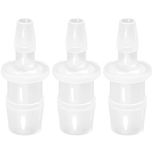 Plastic Hose Barb Reducer Pipe Fittings, 1/2" to 1/4" Hose ID Connectors Joint Splicer Mender Adapter Union Boat Water Air Aquarium O2 Fuel (Pack of 3) - size: 1/2"-1/4", style: 3