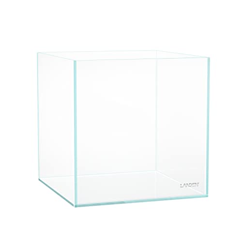 20C 2 Gallon Cube Rimless Low Iron Clear Aquarium Tank, All Glass Aquarium,Small Betta Fish Tank,W7.8×D7.8×H7.8 in(20x20x20cm) 5mm Thickness with Nano Foam Leveling Mat - size: 02Gal W7.8×D7.8×H7.8 in(20x20x20cm)