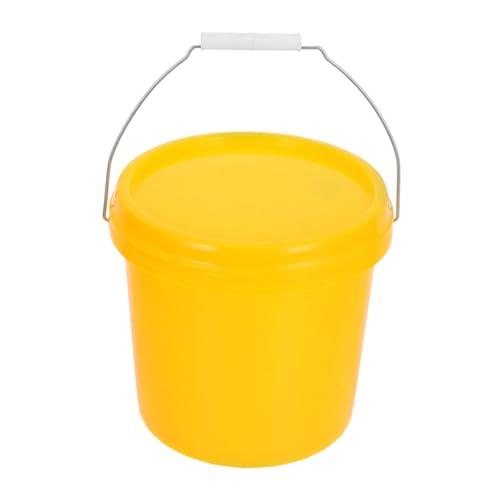 Plastic Storage Bucket with Lid and Handle Durable Multi Purpose Container for Food Liquid and Household Use Stackable Leak Resistant Space Saving Design