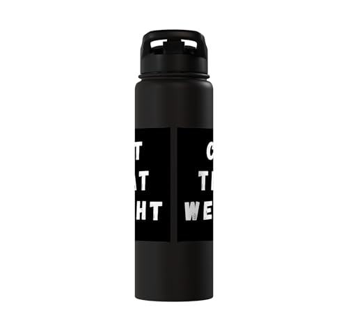 Cut That Weight Combat Sports Tournament Motivation Stainless Steel Insulated Water Bottle - color: Black