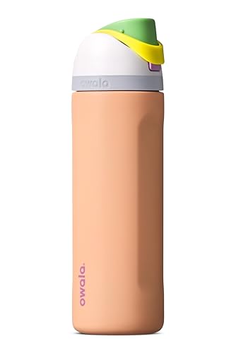 Owala FreeSip Stainless Steel Water Bottle 24 oz Peachy Keen - color: Peachy Keen, size: 24 Ounces