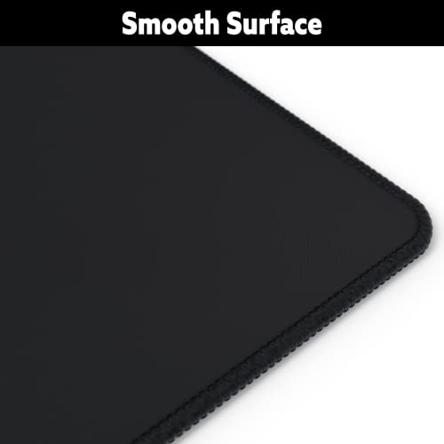 Gamer Boss - Gaming Mouse Pad - 18 x 16 Inches - 4mm Thick with Stitched Edges, Non-Slip Rubber Base, Premium Cloth Mousepad, Desk Mat for Laptop, Keyboard, Computer & PC (Medium, Black) - color: Black, size: 18" x 16"