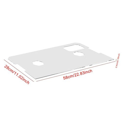 Clear Aquarium Cover for Aquariums Without Center Supports, Aquarium Top Cover with Feeding Holes, 580x280x5mm