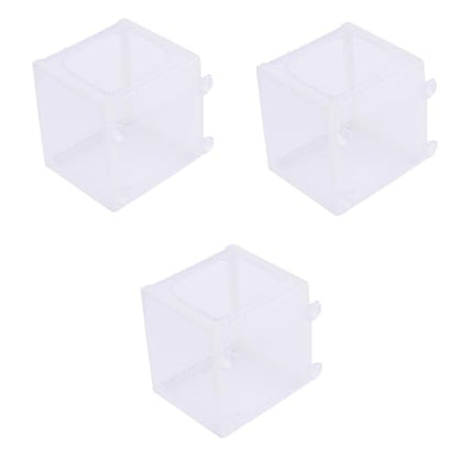 FOMIYES 3pcs Fish Net for Fish Tank Aquarium Breeding Box Net Box with Plastic Frame Suction Cups
