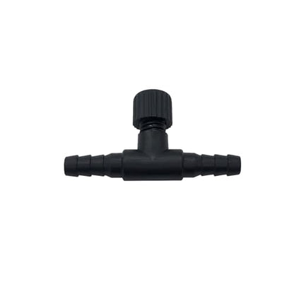 30 Pcs Aquarium Control Valves, 2-Way T Shaped Fish Tank Air Control Valve for 3/16" (4 mm) ID Air Tube(Black)