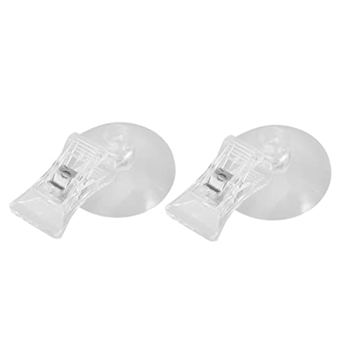 Yardwe Plastic Suction Cup Feeding Clips 10pcs Fish Tank Clip Aquarium Fodder Clamps Accessories