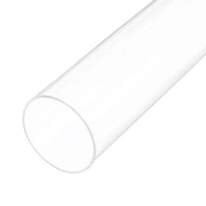 18" Clear Plastic Rigid Pipe 47mm ID x 50mm OD (1 7/8" ID x 2" OD) Acrylic Round Tubing, [for Plumbing, Hydraulics, Aquarium] - size: 1 7/8" x 2"