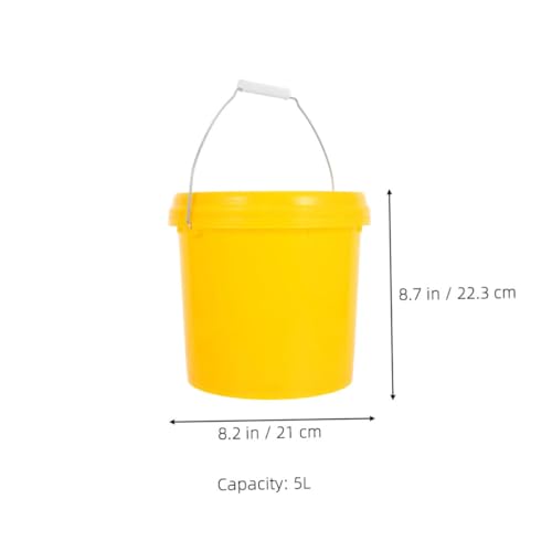 Heavy Duty Plastic Bucket with Leak Resistant Lid Portable Water Pail Container for Household Use Easy to Carry Canister with Handle Space Saving Design for Efficient Storage