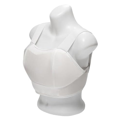 Women's Chest Protector Karate, Women Ribs Protector Taekwondo White Soft Shell - size: Medium