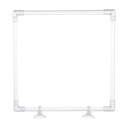 Clear Acrylic Aquariums Fish Feeding Rings with Easy Installation Suction Cup Prevents Food Drift and Waste 23x23CM
