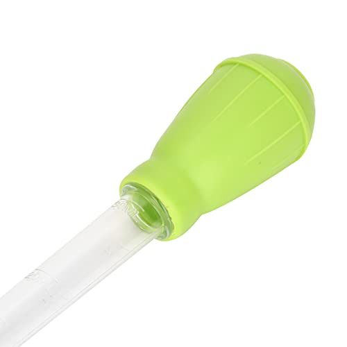 GLOGLOW Nan Aquarium Gravel Cleaner, ABS Mini Manual Water Changer, Accurate Fish Tank Dropper for Cleaning and Feeding, Ideal for Small Aquariums and Office Use Fish Tank and Accessories (Green)