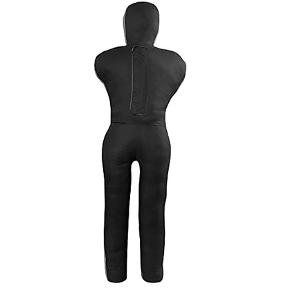 DALLX MMA Grappling Dummy BBJ Wrestling Brazilian Jiu Jitsu Punching Bag Judo Karate Throwing Boxing Fighting Dummy Self Defense Standing Position – UNFILLED - color: Black Grey, size: 5 FT