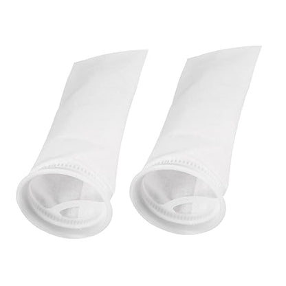 2pcs Sump Felt Sock Bag for Fish Tanks White Mesh Replacement for Mechanical Filtration Removes Food Organic Waste - size: 200um