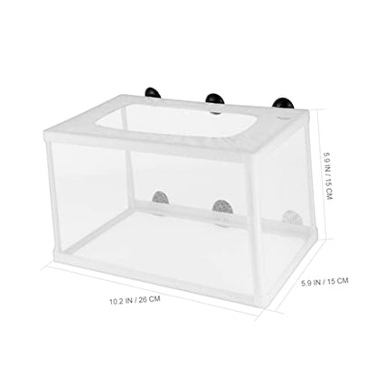 Yardwe 2Pcs Fish Breeder Net for Fry Hatchery with Suction Cup Durable Aquarium Incubator for Fish Tank for Breeding Fish and Ensuring Fry Safety
