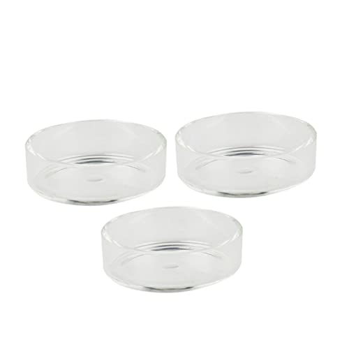 BESPORTBLE 5pcs Round Ornamental Shrimp Feeding Pot for Shrimp Tank Aquarium Fish Bowl Crystal Design - size: Size 2