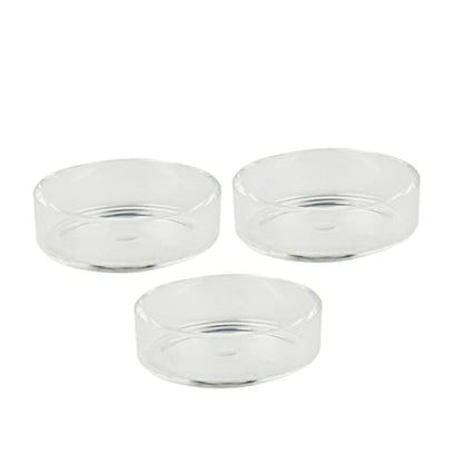 BESPORTBLE 5pcs Round Ornamental Shrimp Feeding Pot for Shrimp Tank Aquarium Fish Bowl Crystal Design - size: Size 2