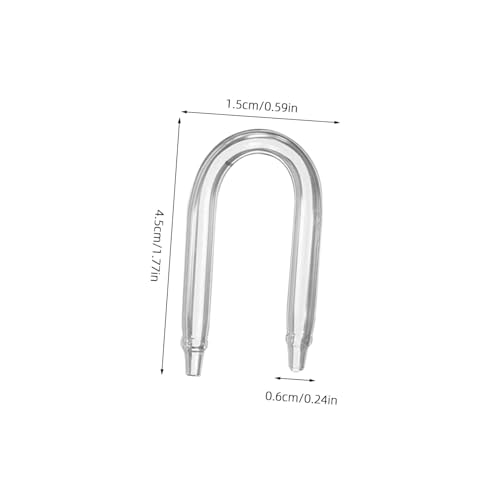 GALPADA U-Shaped Aquarium Diffuser Glass Tube Easy to Install Connector for Fish Tank Carbon Dioxide Injection System Smooth Surface for Safe Handling