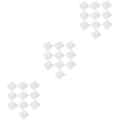 LIOOBO 30pcs Acrylic Fish Tank Cover Support Bracket for Easy Installation and Maintenance Aquarium Frame Holder for Standard Aquariums - color: Transparentx3pcs, size: 5x4cmx3pcs