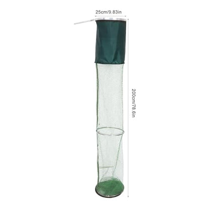 DOITOOL Thickened Portable Fishing Net Fish Storage Bag 25x2m Nano Double Steel Mesh Foldable Fish Catching Net for Outdoor Sea Fishing and Shrimp Trapping