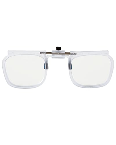 Reading Glasses Clip On Eyeglasses Adjustable PD Magnifiers Blue Light Blocking Lenses Readers for unisex - color: White