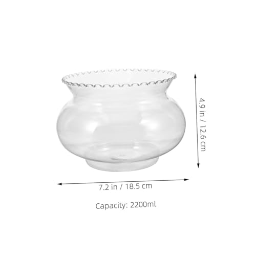 Miniature Fish Bowl Shatterproof Transparent Aquarium for Betta Fish for Home Decor Desktop Decoration Easy Maintenance Space Efficient Design Capacity