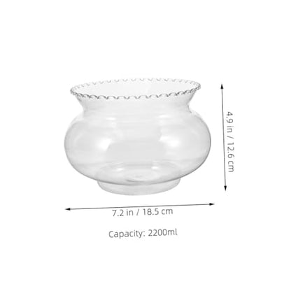 Miniature Fish Bowl Shatterproof Transparent Aquarium for Betta Fish for Home Decor Desktop Decoration Easy Maintenance Space Efficient Design Capacity