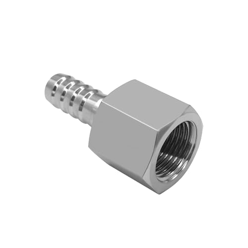 2PCS Stainless Steel Hose Barb Fittings 5/16" Hose Barb x 1/4" NPT Female Adapter - size: 5/16" Barb x 1/4" FNPT