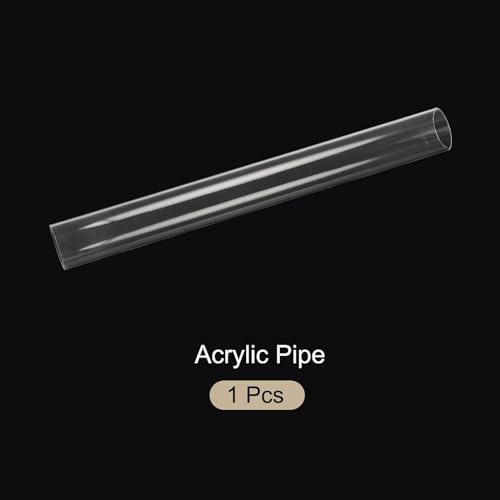 18" Clear Plastic Rigid Pipe 44mm ID x 50mm OD (1 3/4" ID x 2" OD) Acrylic Round Tubing, [for Plumbing, Hydraulics, Aquarium] - size: 1 3/4" x 2"