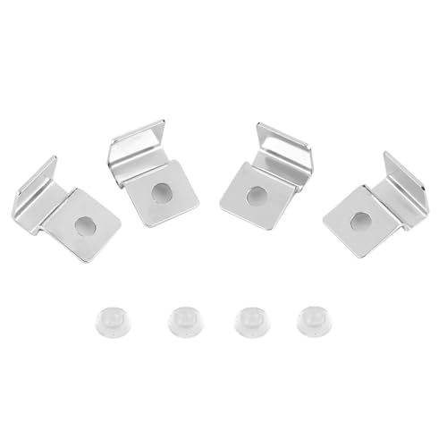 8 Pcs Stainless Steel Aquarium Glass Cover Clips Fish Tank Support Bracket with Plugs Universal Fit Hood Fastener(10mm) - size: 10mm
