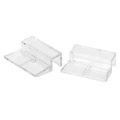 20Pcs Aquarium Glass Cover Holder Transparent Edge Mount Bracket Acrylic Clip Support for Fish Tank Hoods for Filter and Lamp Frame(12mm) - size: 12mm