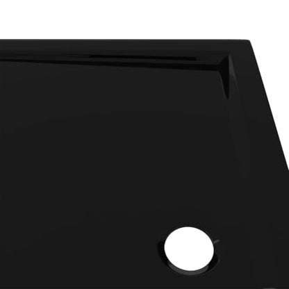 vidaXL Rectangular ABS Shower Base Tray Home Indoor Bath Bathroom Hardware Fixture Plumbing Low Threshold Shower Tray Bath Pan Base Black 27.6"x35.4" - color: Black, size: 27.6" x 35.4"
