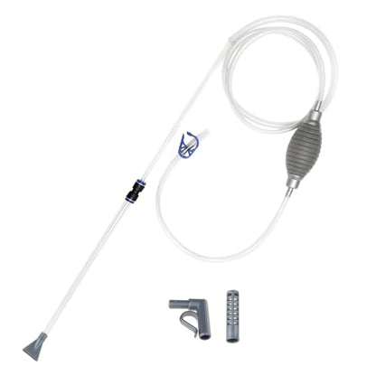Aquarium Siphon Water Changer Kit, Manual Pump Starter Gravel Washer with Control, Fish Tank Maintenance Tool for Betta and Small Tanks