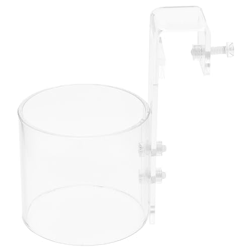 Fish Feeding Ring Acrylic Aquarium Feeder with Hook Anti-Scatter Fish Food Container Feeding Supply