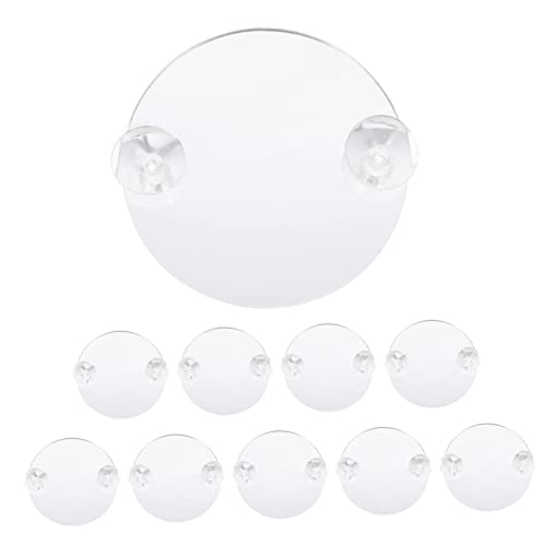 Garneck 10Pcs Betta Mirror with Suction Cups for Training and Play Tank Decor for Betta Fish Non Fading Design for Enhanced Aquatic Environment