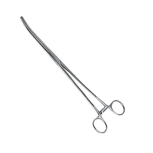 SurgicalOnline 2-Piece Curved & Straight 10" Hemostat Set - Stainless Steel Locking Tweezer Clamps - Ideal Hemostats for Nurses, Fishing Forceps, Crafts and Hobby - size: 10"