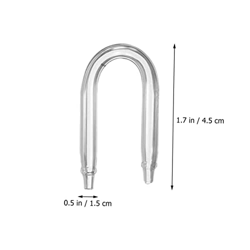 5pcs Aquarium Accessories Tube Fish Tank Glass Tubing Connector Tube for Regulator