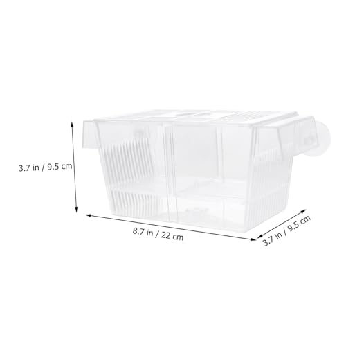 Abaodam 1pc Aquarium Breeding Box Suction Cup Isolation Container for Fish Durable Acclimation Case for Separating Enhances Survival Rate Aquariums