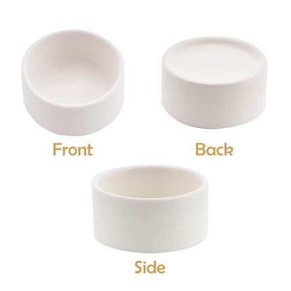2 Pack Snake Small Water Bowl Reptile Food Dish Ceramic Feeder for Snake Lizard Gecko Frog Hermit Crab