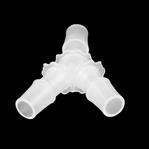 Feelers 3/16" Plastic Hose Barb Tee Fitting 10 Pack, Equal Barbed Y-Shaped 3-Way Connector, Tube Splicer Union Adapter for Air Line, Fuel Line, Water Hose