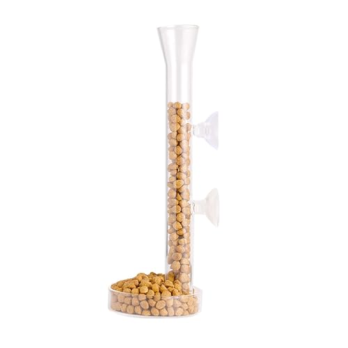 Aquarium Feeder, Transparent Feeding Tube with Suction Cup, Suitable for Fish, Shrimp, Crabs and Other Aquarium Supplies