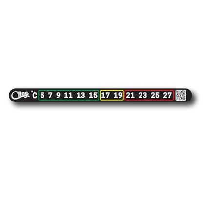 Temperature Tape - Stick on Fly Fishing Thermometer for Flat Surfaces - Highlight Safe and Unsafe temperatures for Trout with Color Coded Boxes (Celsius) - color: Celsius