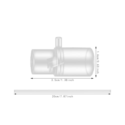 Acrylic Oxygen Enrichment Adapter for Aquarium, 16mm Water Outlet Nozzle with Suction Cup for Fish Tank Aeration