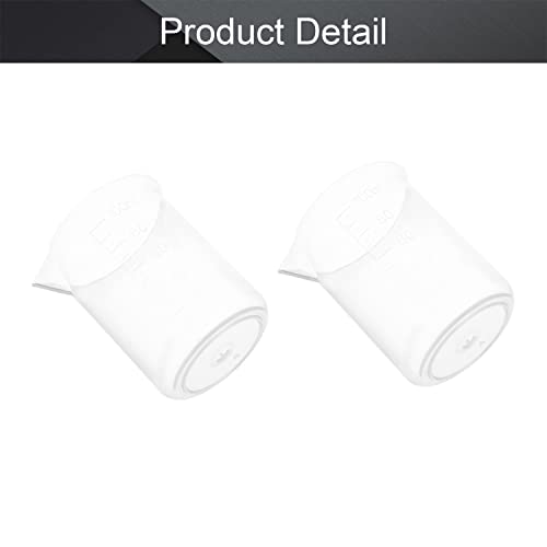 Othmro Plastic Liquid Container 50ml 100ml 2 in 1 Measuring Beaker Scales Labs Kitchen Graduated Cup Transparent Volumetric Measurement Beaker Reusable Raised Numeral Graduations Combination Kit 1set - color: 50/100ml 2Pcs