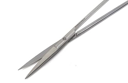 A2Z-Aquascaping Maintenance Tools Accessories,Anti-Rust Stainless Steel Tweezers Scissors Spatula for Aquarium Tank Clean, Fish Tank, Bonsai, Algae Scrapers (12" Scissors - Straight - Silver)