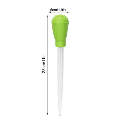 GLOGLOW Nan Aquarium Gravel Cleaner, ABS Mini Manual Water Changer, Accurate Fish Tank Dropper for Cleaning and Feeding, Ideal for Small Aquariums and Office Use Fish Tank and Accessories (Green)
