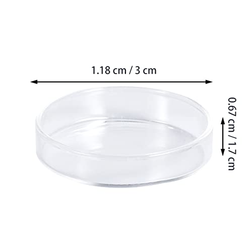 BESPORTBLE 1pc Transparent Glass Shrimp Feeding Bowl Glass Round Dish for Fish and Reptiles Design Aquarium Ornamental Supply